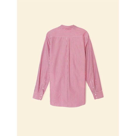 NEW XIRENA beau stripe shirt in ruby red